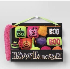 Hyde & Eek! Halloween Cauldron Plush Cat Toy Set 10pc Target NEW